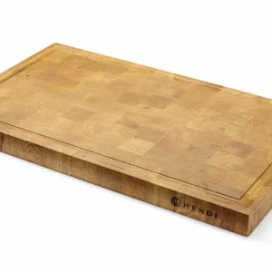 Eikenhouten serveerplank, eindnerf, HENDI, 325x265x(H)30mm Uitverkoop