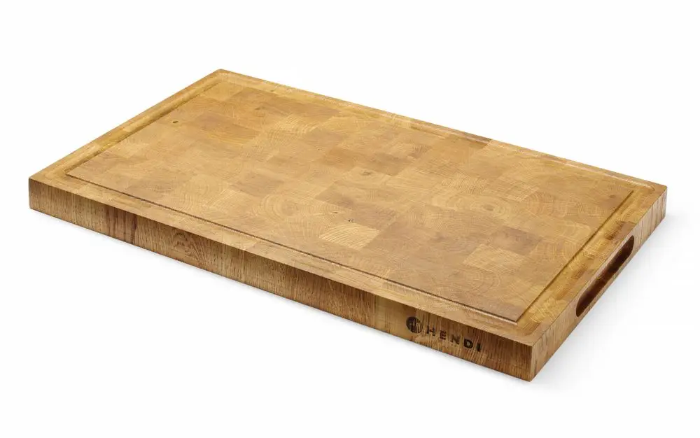 Eikenhouten serveerplank, eindnerf, HENDI, 530x325x(H)35mm Merkproduct
