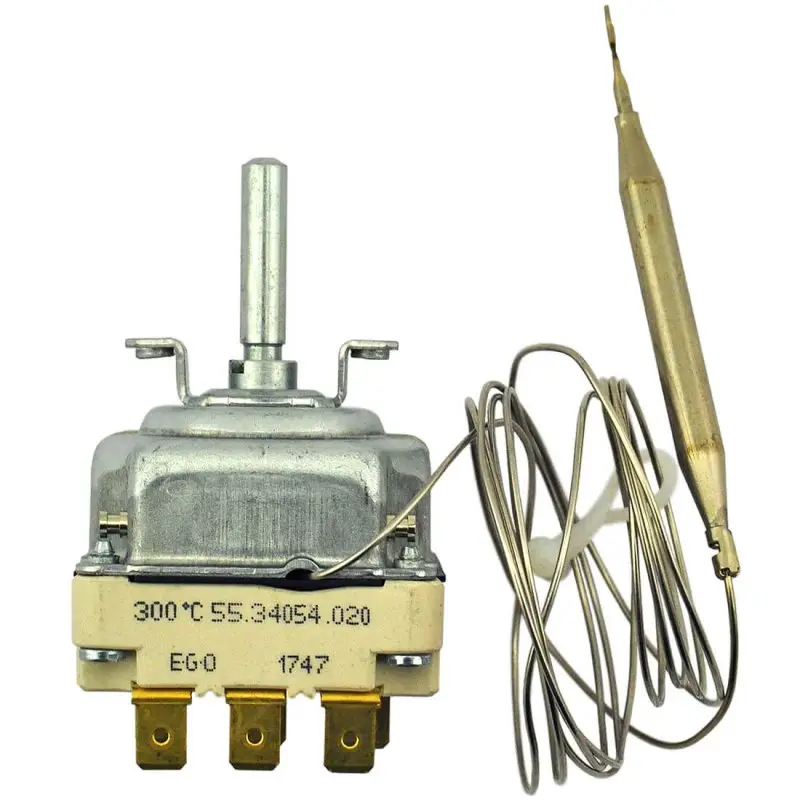 EGO Thermostaat 55°-300°C 3-polig Voeler 77/Ø6mm Capillair 1480mm Lage Prijs