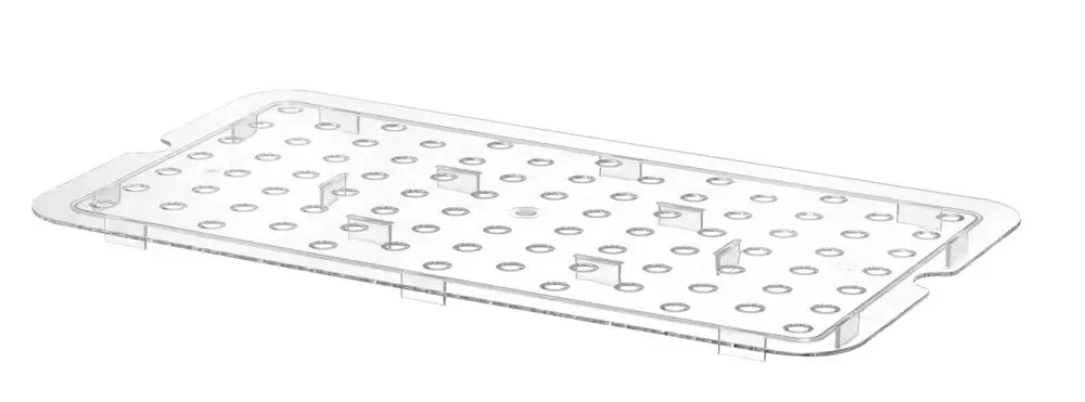 Dagaanbieding Geperforeerde Roosters Voor GN Containers Polycarbonaat, Hendi, Profi Line, GN 1/1, Transparant, 467x263mm