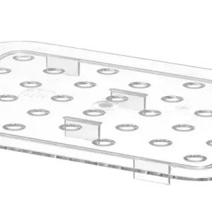 Goedkoop Geperforeerde Roosters Voor GN Containers Polycarbonaat, Hendi, Profi Line, GN 1/2, Transparant, 265x206mm
