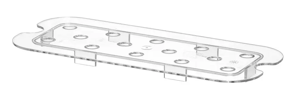 Lage Prijs Geperforeerde Roosters Voor GN Containers Polycarbonaat, Hendi, Profi Line, GN 1/3, Transparant, 266x116mm