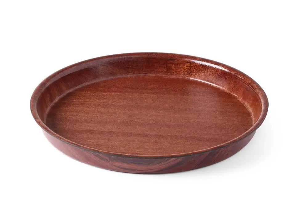 Dienblad Woodform, Hendi, Mahonie, ø360x(h)30mm Finale Uitverkoop
