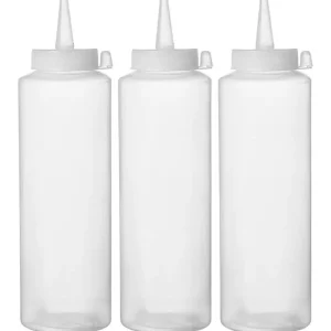 Dispenser Flacon Sets – 3 St., Hendi, 0,35L, Transparant, 3 St., ø55x(h)205mm Hoge Kwaliteit