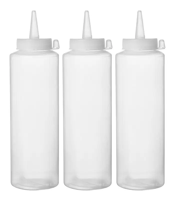 Dispenser Flacon Sets – 3 St., Hendi, 0,35L, Transparant, 3 St., ø55x(h)205mm Hoge Kwaliteit