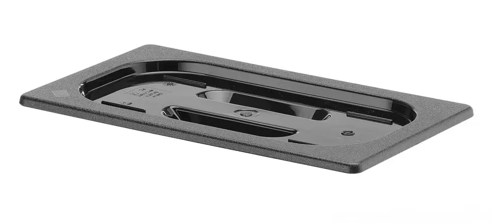 Hete Deal Deksel Voor GN Containers Zwart Polycarbonaat, Hendi, GN 1/4, Zwart, 265x162mm