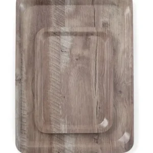 Koop Online Dienblad Van Melamine Met Hout Bedrukking, Hendi, Hout Donker, 370x530mm