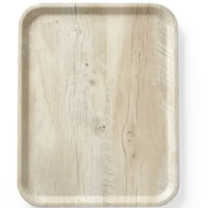 Favoriet Dienblad Van Melamine Met Hout Bedrukking, Hendi, Hout Licht, 330x430mm