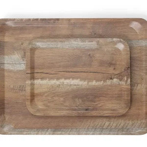 Speciale Aanbieding Dienblad Van Melamine Met Hout Bedrukking, Hendi, Hout, 240x340mm