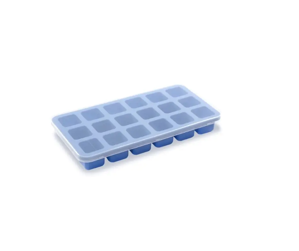 Actieprijs IJsblokjesvorm met deksel, BarUp, Blauw, 217x114x(H)30mm