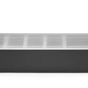 Fabrieksprijs Ingrediëntenhouder – 5 Containers, Bar Up, Zwart, 480x150x(h)100mm