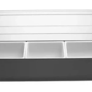 Ingrediëntenhouder – 3 Containers, Bar Up, Zwart, 480x150x(h)100mm Flitsaanbieding