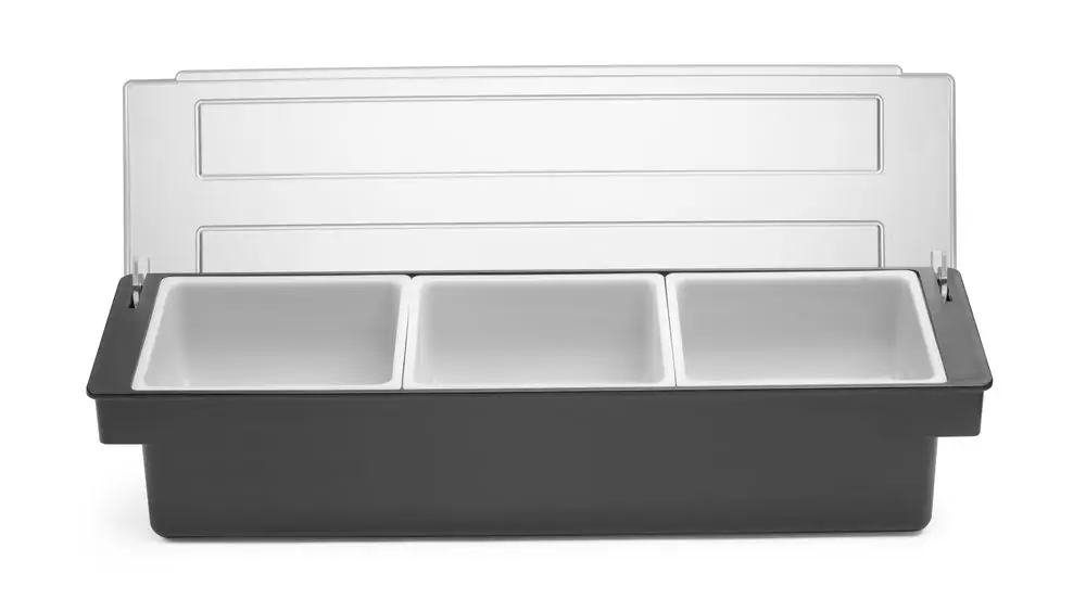 Ingrediëntenhouder – 3 Containers, Bar Up, Zwart, 480x150x(h)100mm Flitsaanbieding