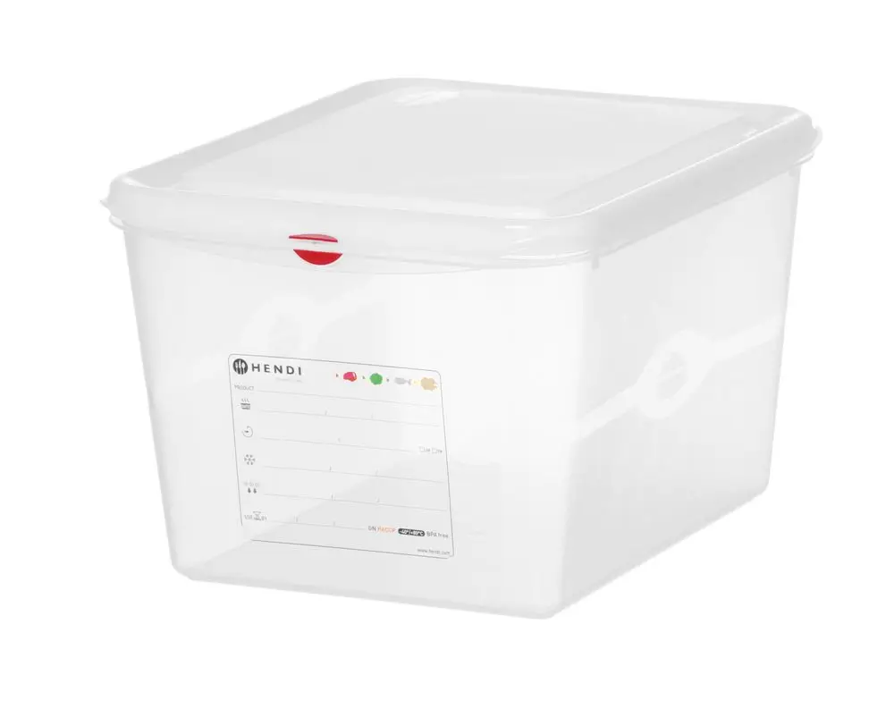 Hendi GN 1/2 Container | Polypropyleen | 12.5L | Transparant | 325x265x200mm Veilige Betaling