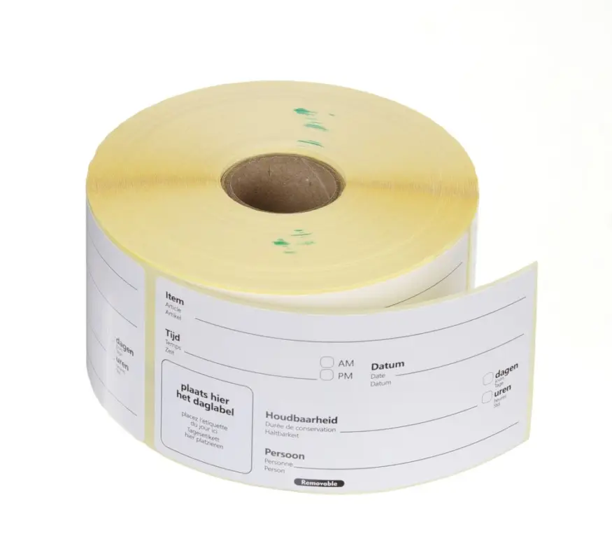 Superprijs Hendi Houdbaarheidsstickers | Multifunctioneel | Eenvoudig te verwijderen | Wit | 500 stuks | 100x50mm