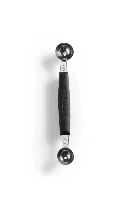 Hete Deal Meloenbolletjeslepel Dubbel, Hendi, ø 22-25 Mm, Zwart, (l)165mm