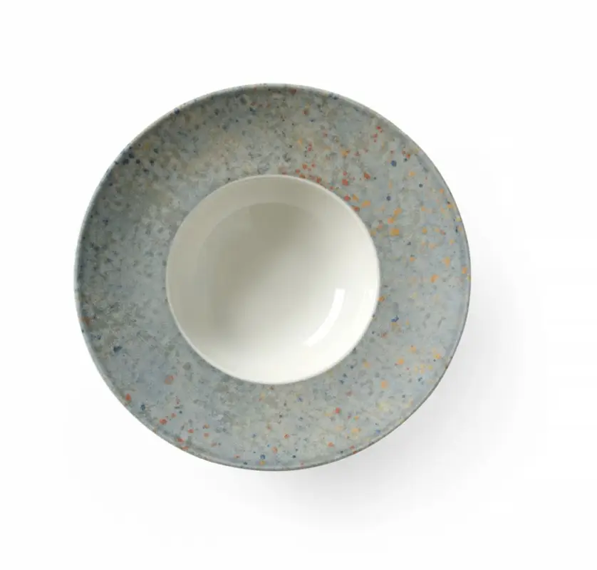 Pastabord Drops Collection, Hendi, Lichtgrijs, ø275mm Betrouwbaar