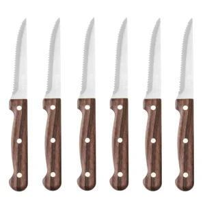 Fabrieksprijs Steakmes – 6 stuks, HENDI, Profi Line, Bruin, 6 st., (L)210mm
