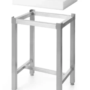 Finale Uitverkoop Polyethyleen Hakblok Met Onderstel, Hendi, Onderstel Met Hakblok (h)80 Mm, Wit, 500x400x(h)800mm