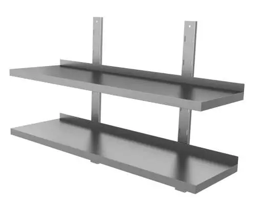 Betrouwbaar Unninox Wandschap | RVS | 2 Niveaus | Verstelbare Hoogte | 1200x300x700mm