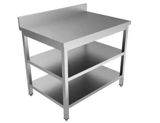 Unninox Werktafel | RVS | Tussen-/bodemschap | Achter Rand | 1800x700x850/900mm Favoriet