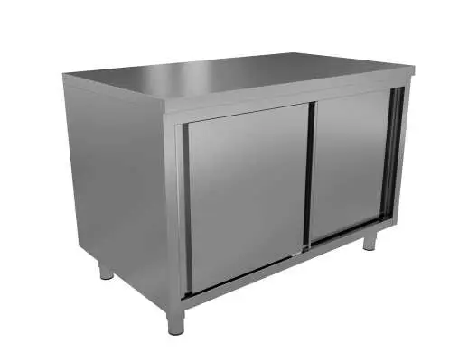 Unninox Werktafel | RVS | Schuifdeuren | 1400x600x850/900mm Beperkte Voorraad