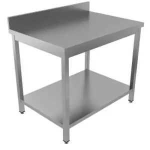 Unninox Werktafel | RVS | Bodemschap | Achter Rand | 1200x700x850/900mm Koop Online