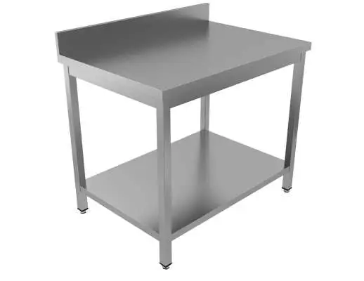 Unninox Werktafel | RVS | Bodemschap | Achter Rand | 2000x600x850/900mm Direct Beschikbaar
