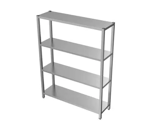 Unninox Voorraadrek | RVS | 4 Schappen | 1500x500x1800mm Exclusieve Aanbieding