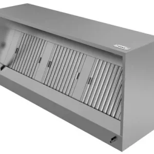 Betaalbaar Unninox Afzuigkap | Doosmodel | RVS | 2500m³/h | Motor & Regelaar | 2400mm