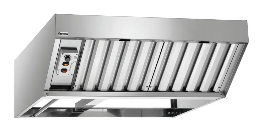 Bartscher Condensatiekap Silversteam | Motor | 800–1500 m³/u | 870x950x300mm Gereduceerde Prijs