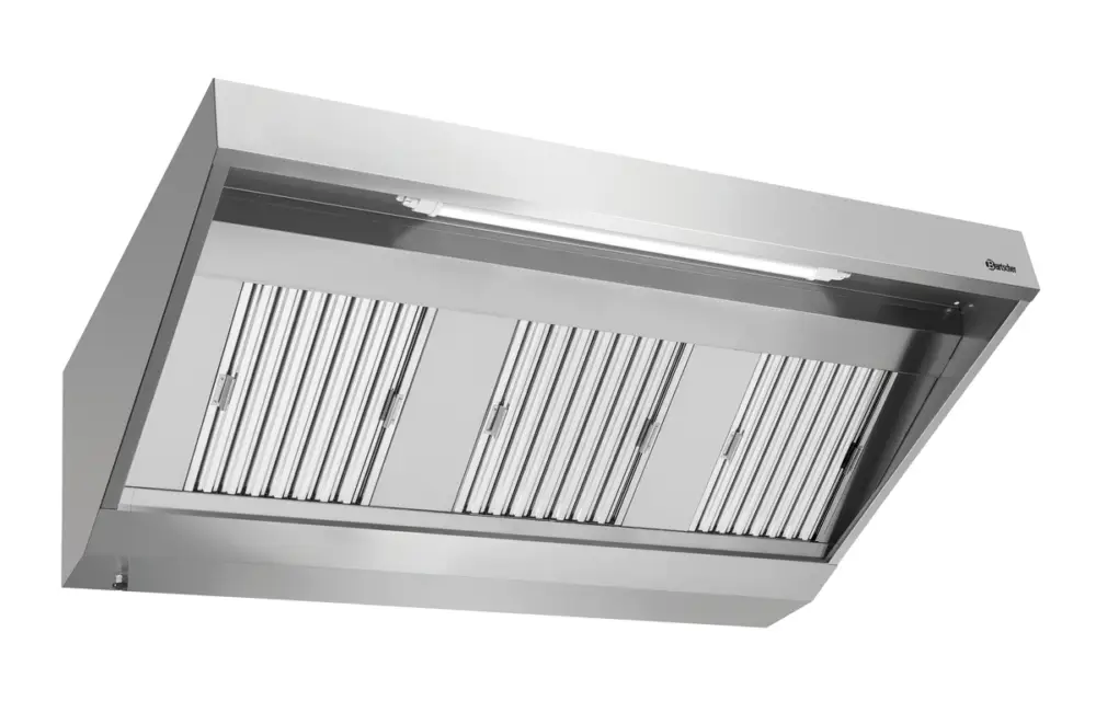 Gereduceerde Prijs Bartscher Wandafzuigkap | CNS | Met Motor | 1600m³/h | 1600x900x450mm