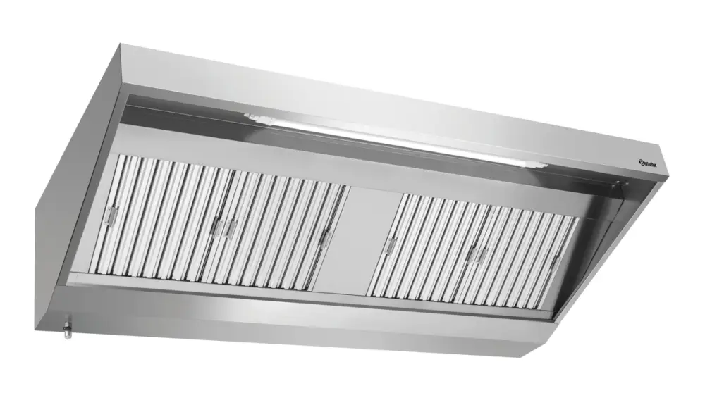 Snelle Levering Bartscher Wandafzuigkap | CNS | Zonder Motor | 2000x900x450mm