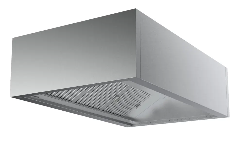 Snelle Levering CombiSteel Inductiekap Doosmodel 2400 | RVS | 1300mm Diep | 4 Filters