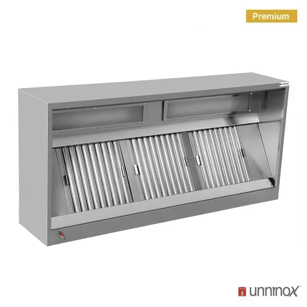 Unninox Afzuigkap | PREMIUM | Doosmodel | Excl. Motor | Verlichting | 2000x1100x450mm Aanbieding