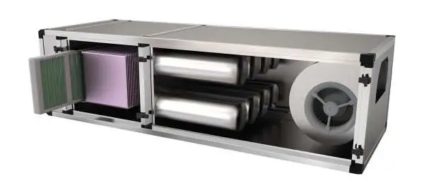 Bestseller Unninox Geurfilterkast Fgfk-24 | 10a | 6000m3/u | 24 Carbonfilters | 230v | 1.1kw | 2005x980x670(h)mm