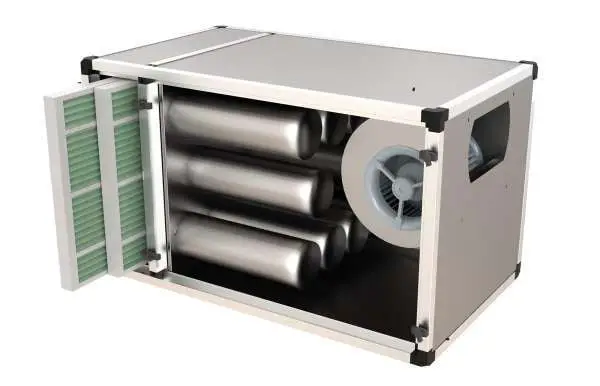 Unninox Geurfilterkast Ftbk | 4.5a | 3250m3/u | 0.55kw | 10 Carbonfilter + 2 Cassette Filters | 1200x700x700(h)mm Laatste Kans
